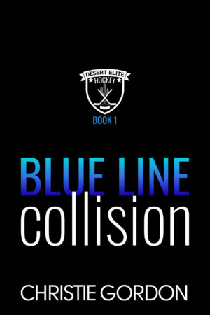 Blue Line Collision: A Bi-Awakening Opposites Attract Hockey MM Romance (Desert Elite Hockey Book 1)