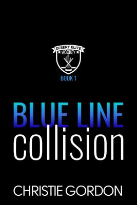 Blue Line Collision: A Bi-Awakening Opposites Attract Hockey MM Romance (Desert Elite Hockey Book 1)