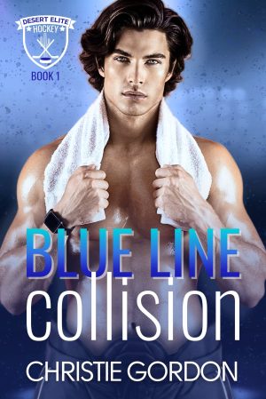 Blue Line Collision (Desert Elite Hockey Book 1): A Bi-Awakening Opposites Attract Hockey MM Romance